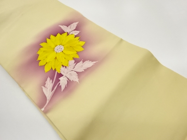 JAPANESE NAGOYA OBI / SHIOZE / FLOWER